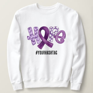 Sudadera Cinta de Conciencia de Esperanza Hashtag Personali