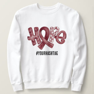 Sudadera Cinta de Conciencia de Esperanza Hashtag Personali