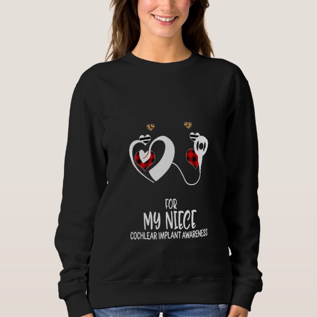 Sudadera Cinta de Conciencia de Implante Coclear para mi So (Anverso)