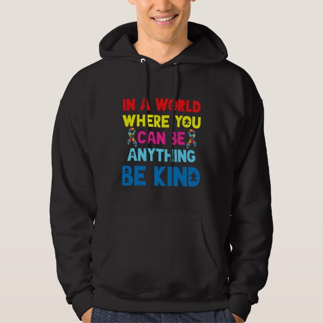 Sudadera Cinta De Concienciación De Ism Mes De Ser Amable 1 (Anverso)