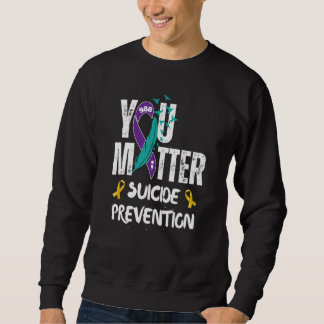 Sudadera Cinta de Concientización sobre Prevención del Suic