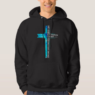 Sudadera Cinta de Cruz Cristiana Conciencia de la Enfermeda