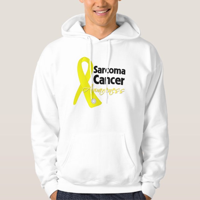 Sudadera Cinta de la conciencia del cáncer del sarcoma (Anverso)