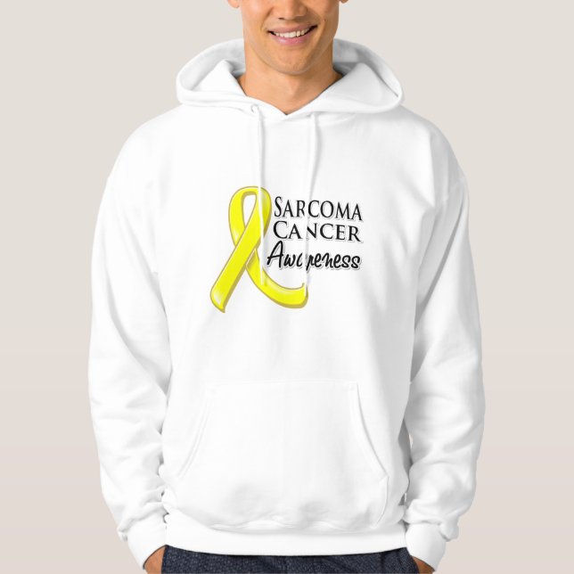Sudadera Cinta de la conciencia del cáncer del sarcoma (Anverso)