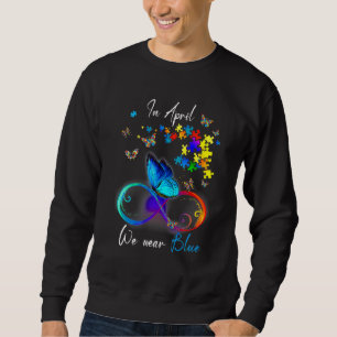 Sudadera Cinta De Mariposa En Abril Usamos Autismo Azul En 