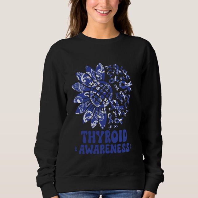 Sudadera Cinta de sensibilización de Blue Paisley para endo (Anverso)