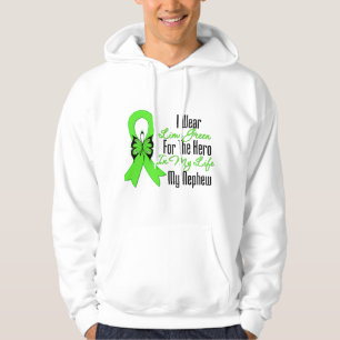 Sudadera Cinta del cáncer del linfoma mi héroe mi sobrino