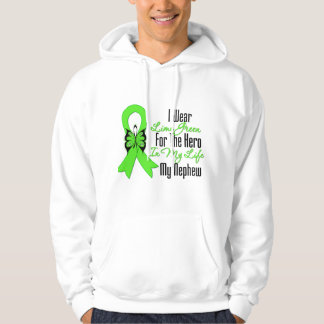 Sudadera Cinta del cáncer del linfoma mi héroe mi sobrino