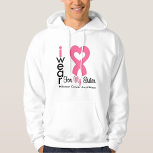 Sudadera Cinta Del Corazón Del Cáncer De Mama Para Mi Herma