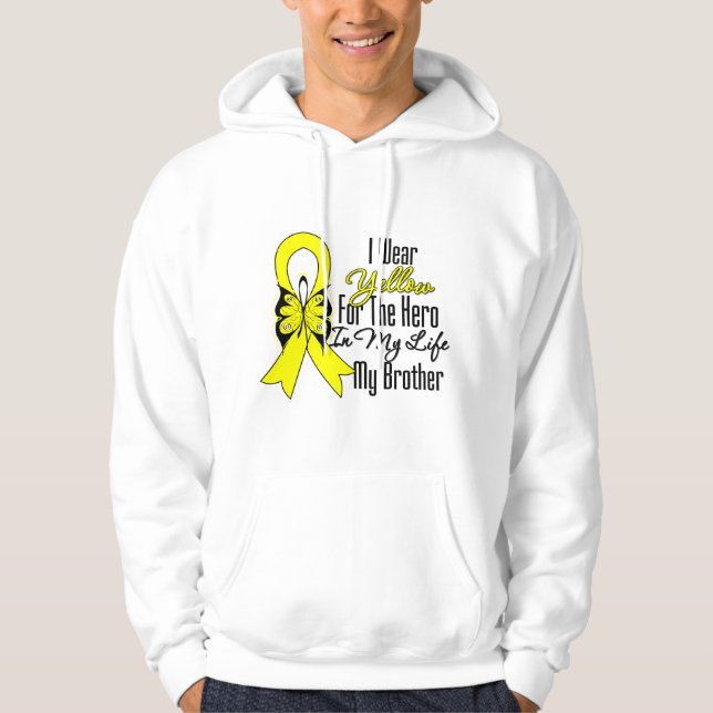Sudadera Cinta del sarcoma mi héroe mi Brother (Anverso)