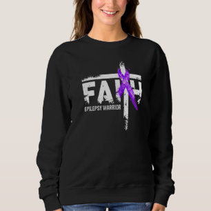 Sudadera Cinta púrpura cristiana conciencia de epilepsia de
