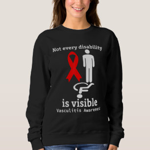 Sudadera Cinta Roja de Apoyo a la Conciencia de la Vasculit