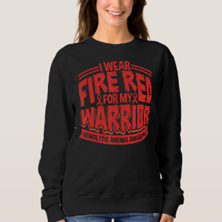 Sudadera Cinta Roja De Fuego Lucha Por La Anemia Hemolítica