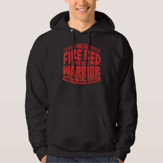 Sudadera Cinta Roja De Fuego Lucha Por La Anemia Hemolítica