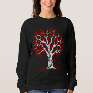 Sudadera Cinta Roja De La Vida De Las Mujeres Árbol De La E