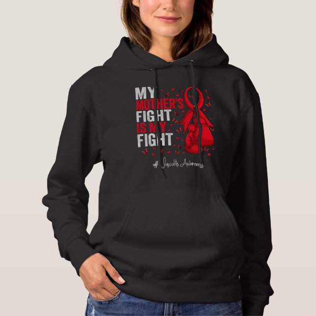 Sudadera Cinta roja Madre Vasculitis Conciencia (Anverso)