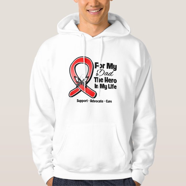Sudadera Cinta roja para mi héroe mi papá (Anverso)
