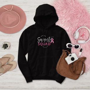 Sudadera Cinta rosa de Cáncer de Mama Escuadrón de Apoyo