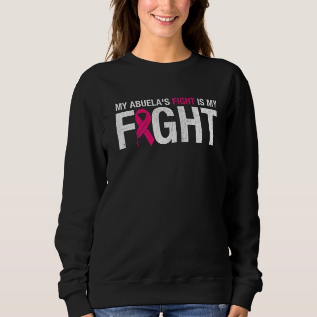 Sudadera Cinta rosa mes de octubre, la lucha de mi Abuela e (Anverso)