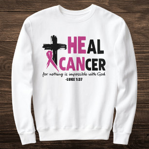 Sudadera Cinta rosada y cruzada de "Cáncer de Curación" ins