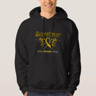 Sudadera Cinta tribal del superviviente del cáncer de la