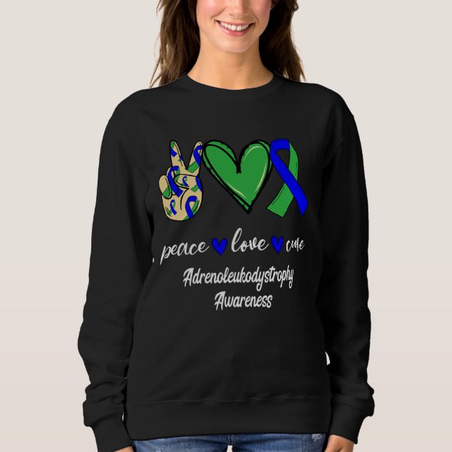 Sudadera Cinta verde azul para citomegalovirus de amor de p (Anverso)