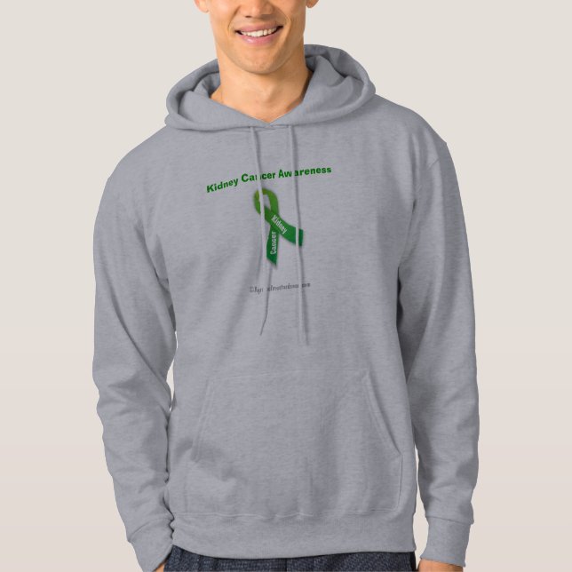 Sudadera Cinta verde del cáncer de riñón (Anverso)