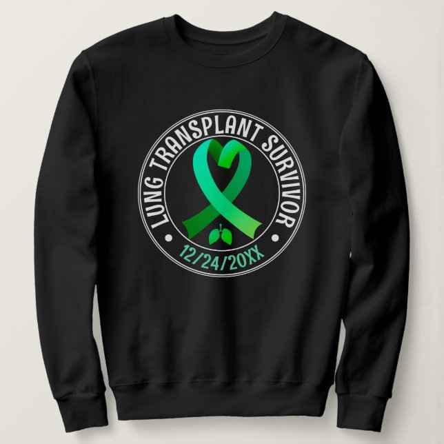 Sudadera Cinta Verde Personalizada Superviviente de Traspla (Anverso del diseño)