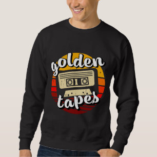 Sudadera cintas de casete antiguas cintas doradas música an