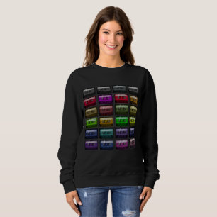 SUDADERA CINTAS DE CASSETTE AMANTE DE LA MÚSICA RETRO