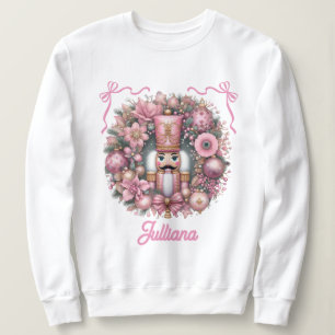 Sudadera Cintas florales de Navidad del Cascanueces rosa