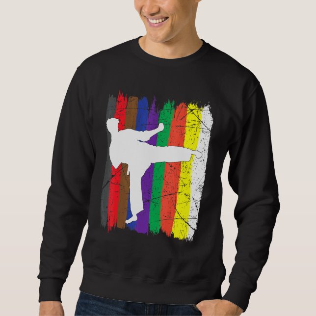 Sudadera Cinturones de Taekwondo Artes Marciales Karate Tae (Anverso)