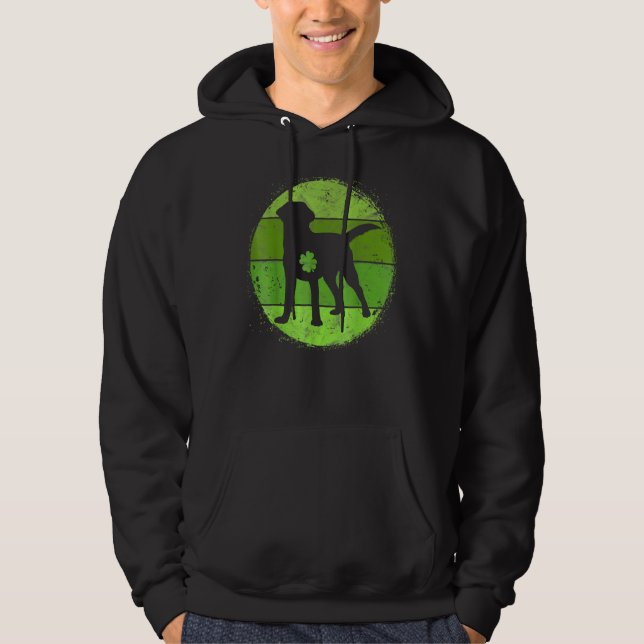 Sudadera Circular Labrador Irlandés Shamrock Dog St Patrick (Anverso)