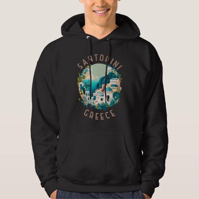 Sudadera Círculo angustiado de Santorini Grecia (Anverso)