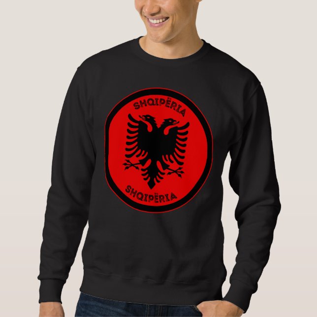 Sudadera Círculo de águila negra albanesa  (Anverso)