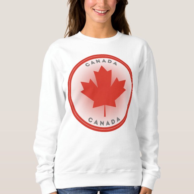 Sudadera Círculo de hoja de arce de Canadá (Anverso)