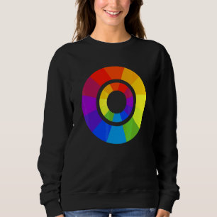 Sudadera Círculo de paleta de color pintura diseñador profe
