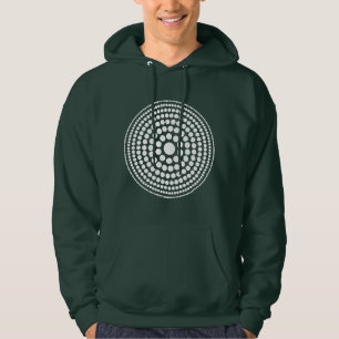 Sudadera Círculo de semitono 01 - Blanco sobre oscuro