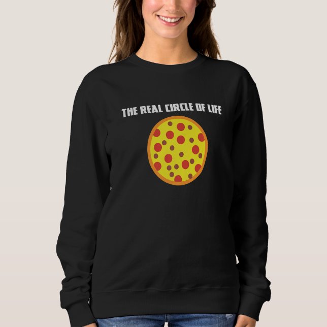 Sudadera Círculo De Vida Divertido Pizza Pizza Chef Round F (Anverso)