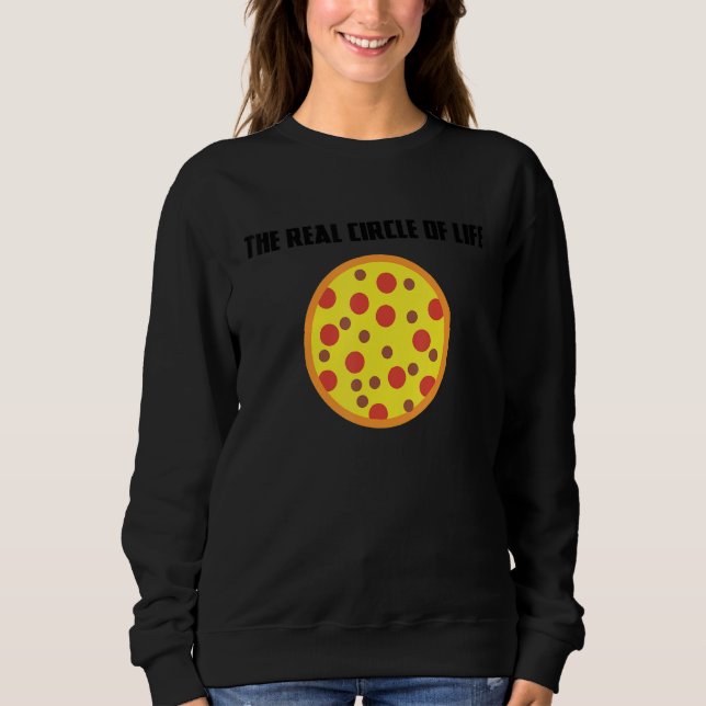 Sudadera Círculo De Vida Italiano De Comida Rápida De Pizza (Anverso)