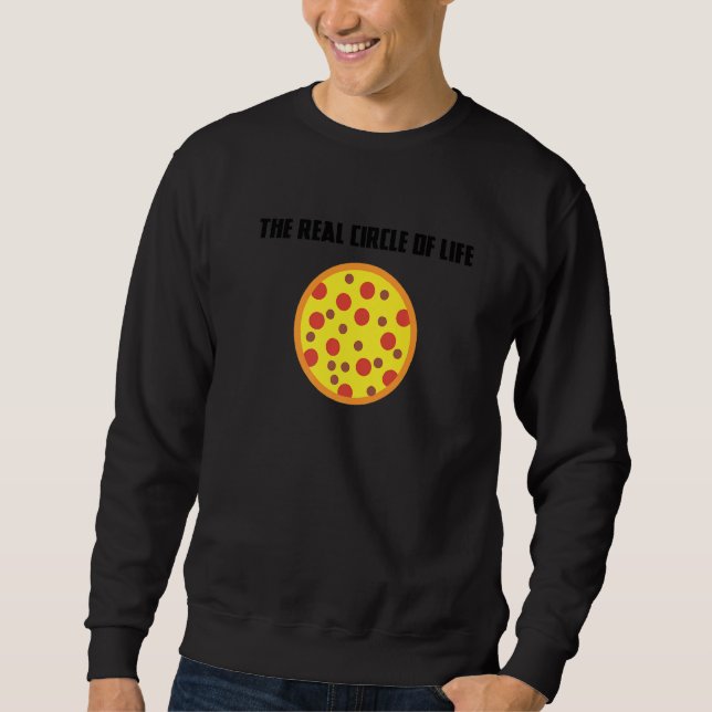 Sudadera Círculo De Vida Italiano De Comida Rápida De Pizza (Anverso)