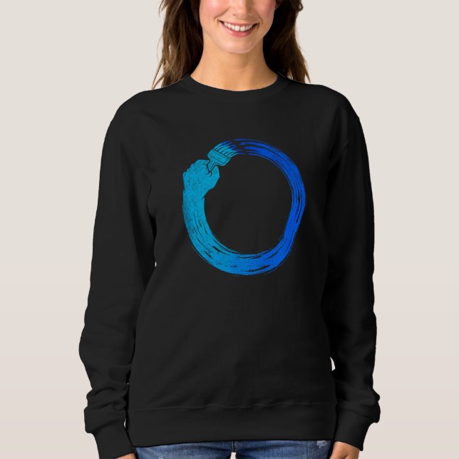 Sudadera Círculo japonés de pintura de enso (Anverso)