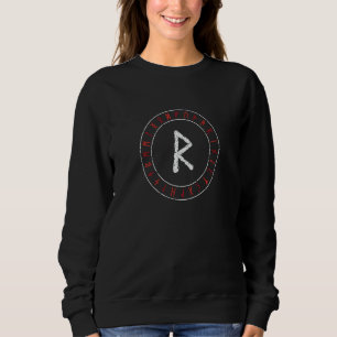 Sudadera Círculo rúnico de Raidho de la runa vikinga Mitolo