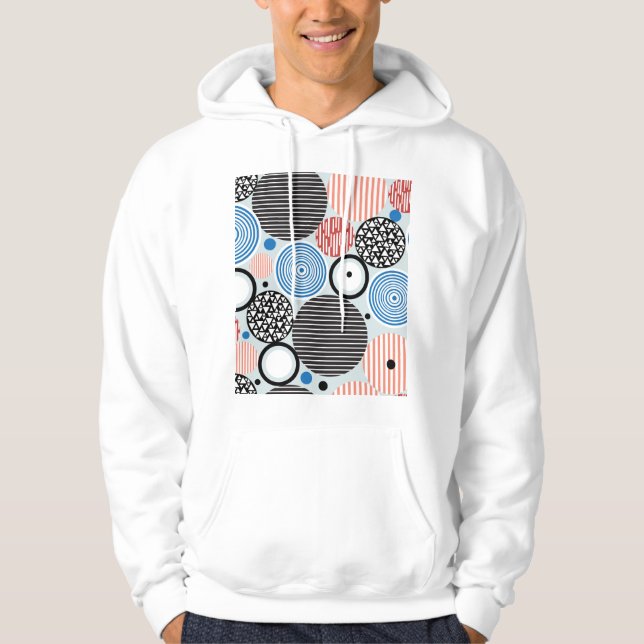 Sudadera círculos multicolores, diseño de patrones gráficos (Anverso)