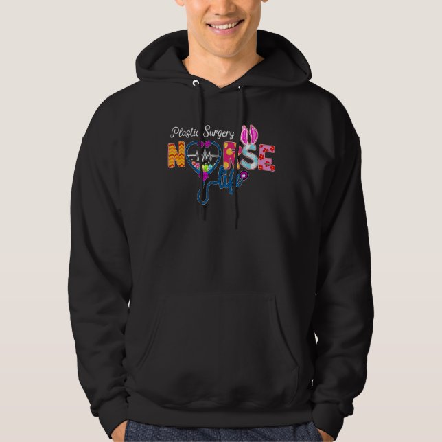 Sudadera Cirugía Plástica Enfermera Plaid Eggbunny Love Ste (Anverso)