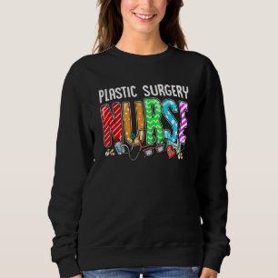 Sudadera Cirugía Plástica Enfermera Plaid Red Love Heart St
