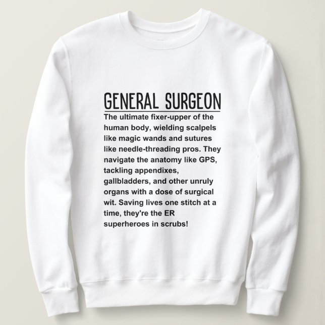 Sudadera Cirujano general (Anverso del diseño)