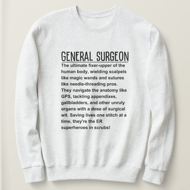 Sudadera Cirujano general (Anverso del diseño)