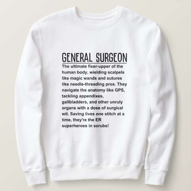 Sudadera Cirujano general (Anverso del diseño)