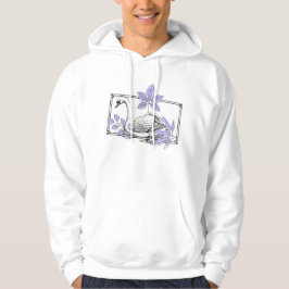 Sudadera Cisne Majestuoso y Hojas de Lavanda - Ilustración